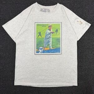 Santee HVYWT VTG 1934 Big League Jerome Dizzy Dean Baseball Card T-Shirt Men's M